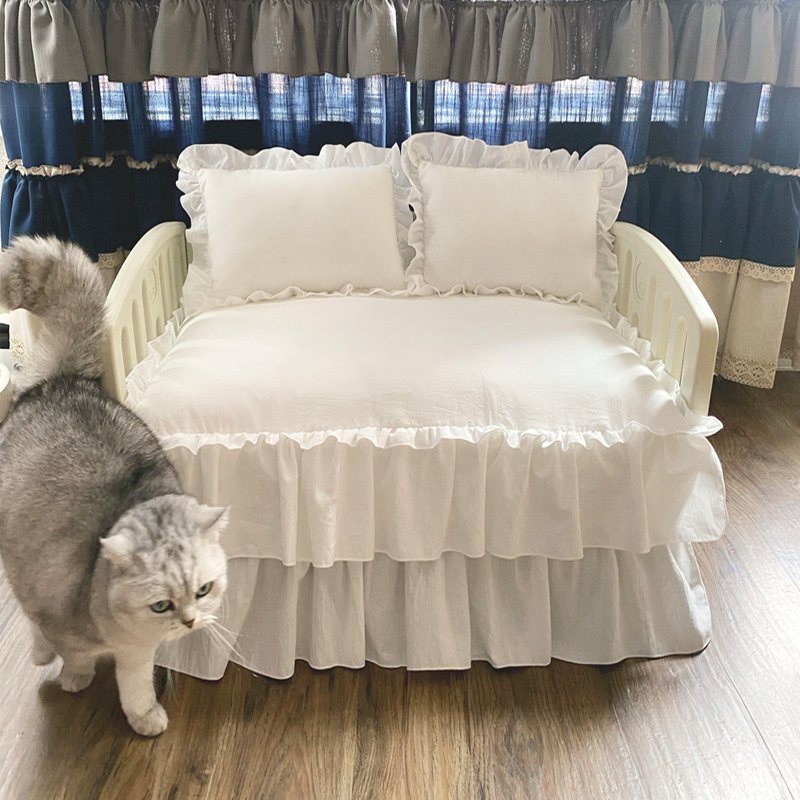 Giường cho chó cưng sang chảnh,siêu đẹp để trong phòng ngủ cùng sen nhé-79104