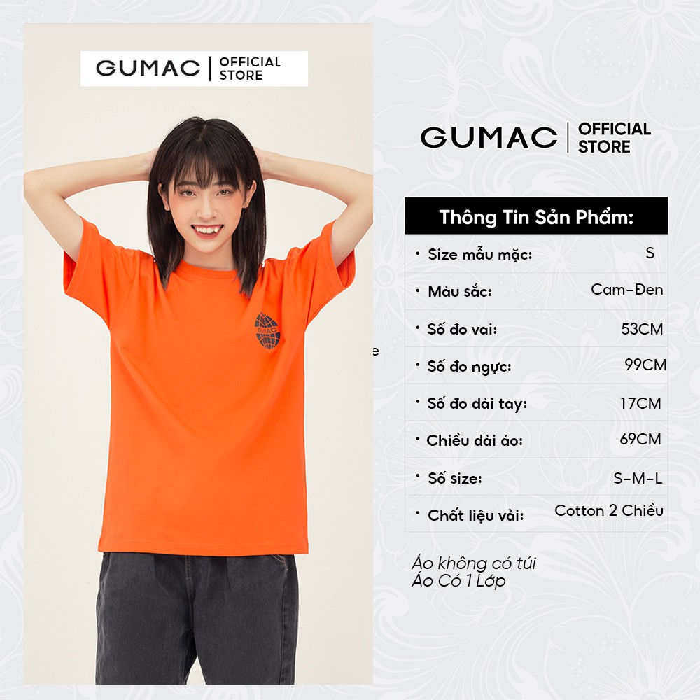 Áo thun nữ in hình GUMAC phong cách ulzzang năng động, trẻ trung ATB387