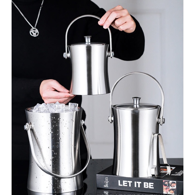 Xô đá inox 2 lớp cách nhiệt Minhu MH022