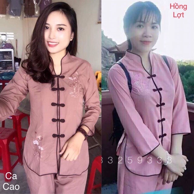 ĐỒ LAM ĐI CHÙA #Mã Freeship Xtra RP028# Mẫu Cổ Tàu Không Viền