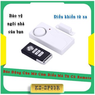 Báo Động Cửa Mở Cảm Biến Má Từ Có Remote KS-SF03R