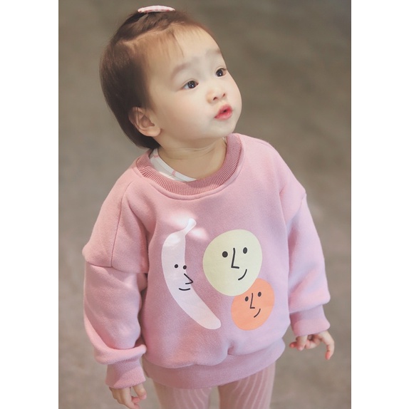 Áo nỉ hoodie trẻ em BATALA KIDS, áo nỉ cho bé gái hồng in hình họa tiết họa tiết dày dặn cho bé từ 1-6 tuổi