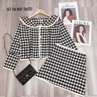 SET ÁO DẠ CROPTOP KÈM CHÂN VÁY