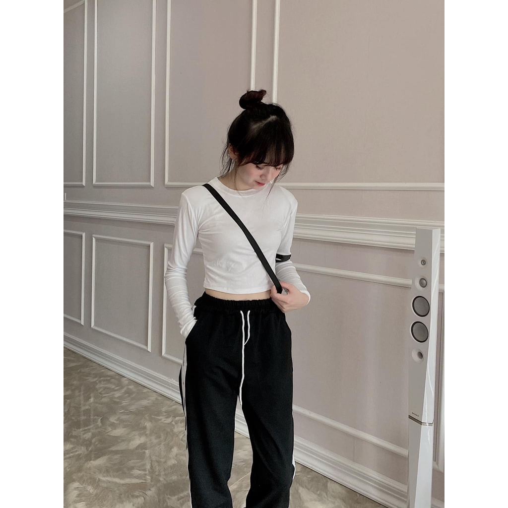 Quần Thể Thao Jogger + Áo Thun Tay Dài BT Fashion - Hình thật, Video QD01