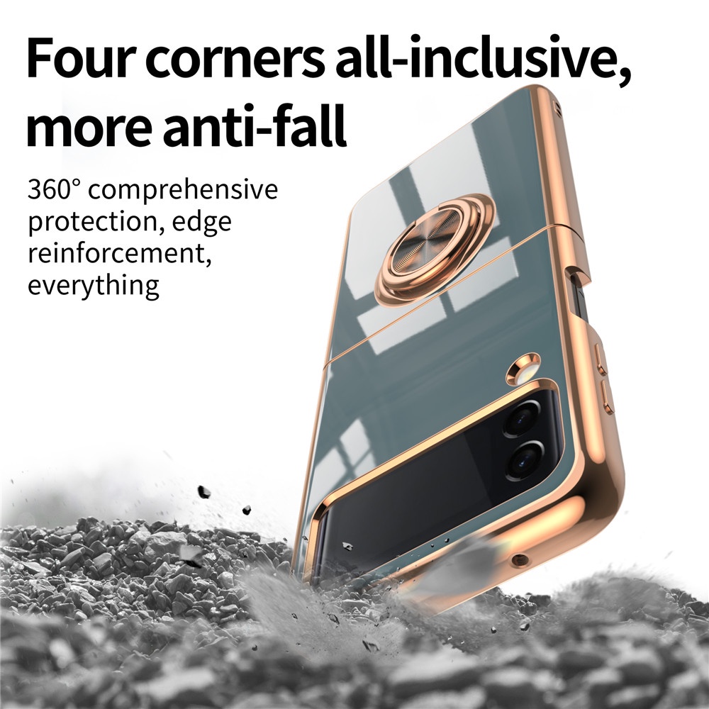 Ốp Điện Thoại Chống Sốc Có Vòng Đỡ Từ Tính Cho Samsung Galaxy Z Flip 3 Sumsung ZFlip3 Flip3 ZFlip 3 5G