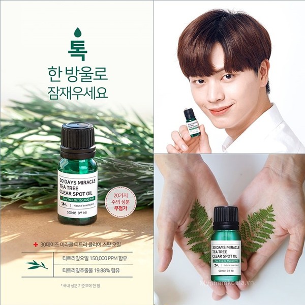 TINH DẦU TRÀM TRÀ SOME BY MI 30 DAYS MIRACLE TEA TREE CLEAR SPOT OIL 10ML - Hàn Quốc chính hãng