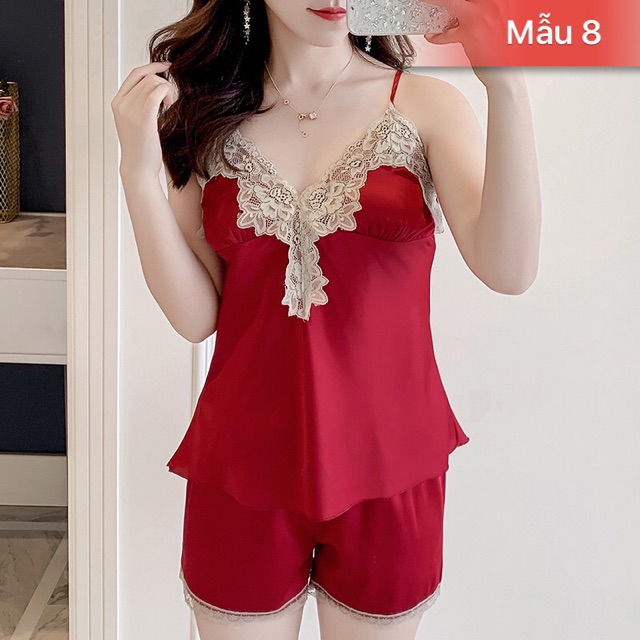 Váy Ngủ 2 Dây (Kèm Mút Ngực) Vải Satin Lụa Siêu Mát Siêu Mềm | BigBuy360 - bigbuy360.vn