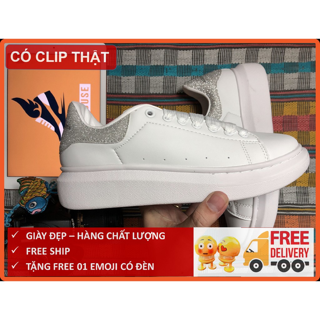 Giày MC QUEEN Nữ Xám Siêu Lấp Lánh