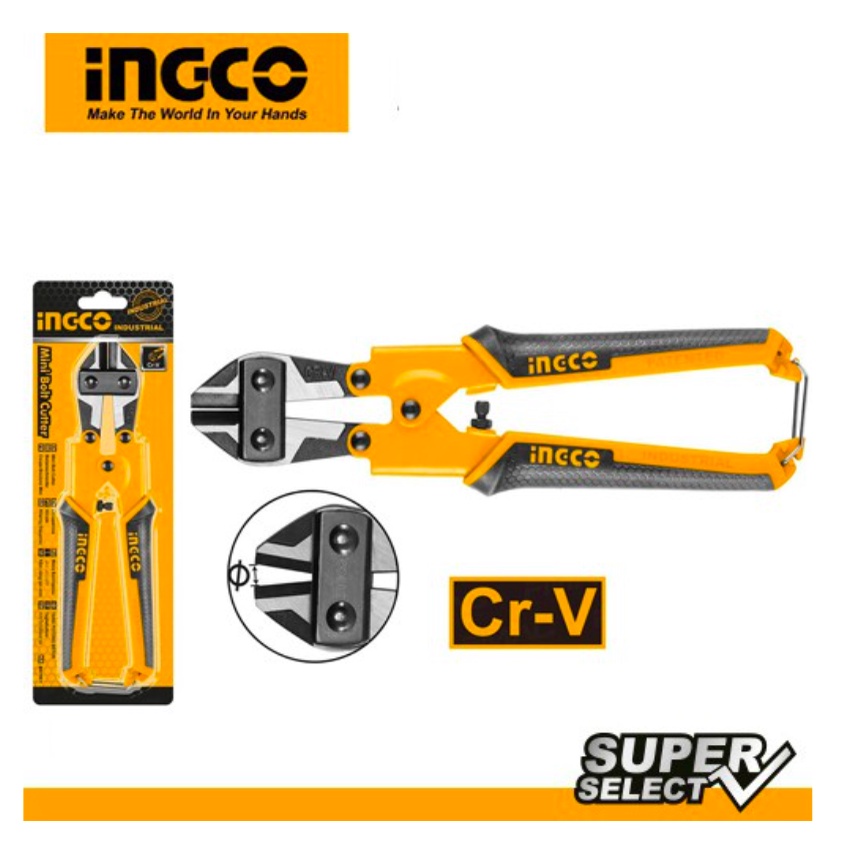Kìm cộng lực đa năng mini INGCO HMBC0808 8" kềm cộng lực mini thép Cr-V chống rỉ siêu cứng cắt sắt kim loại cáp dây điện