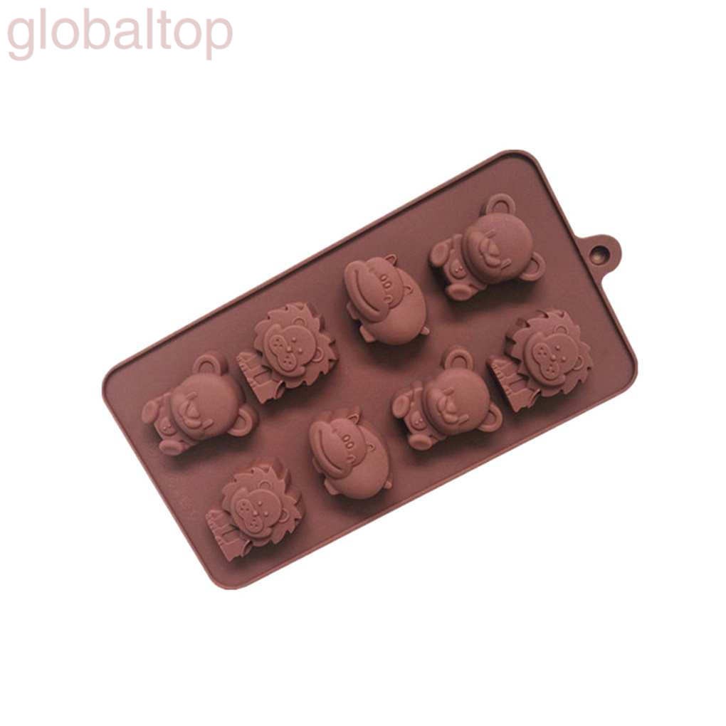 Khuôn Silicon 8 Ngăn Làm Bánh Đa Năng Tạo Hình 3d Dễ Thương