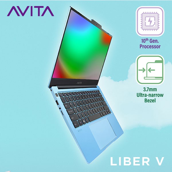 Laptop AVITA NS14A8 (LIBER V14I-BP) (i7-10510U, 8GB, 1TB SSD, 14" FHD, UMA, Win10, Balô, Cáp)