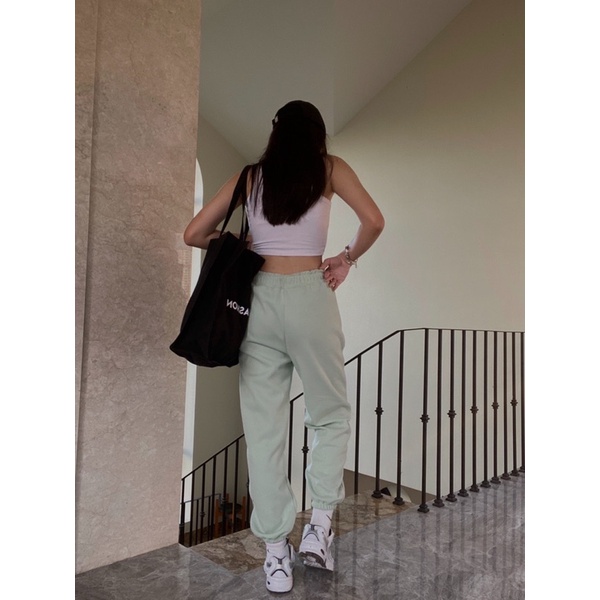 Quần Jogger len dày pastel