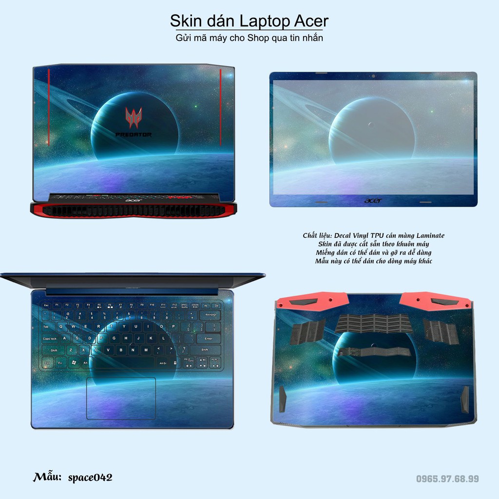 Skin dán Laptop Acer in hình không gian _nhiều mẫu 7 (inbox mã máy cho Shop)