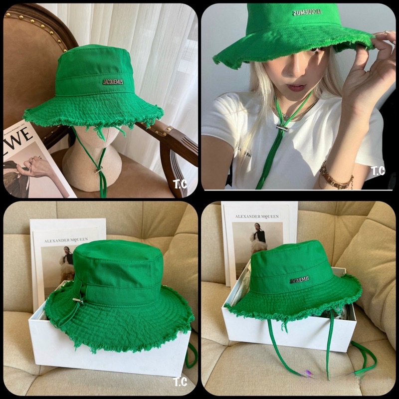 Mũ vành JACQUEMUS rách có quai, hàng quảng châu cao cấp ms14161