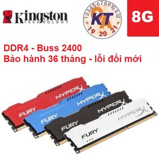 Ram kingston hyperx fury ddr4 8gb buss 2400 bảo hành 36 tháng lỗi đổi mới