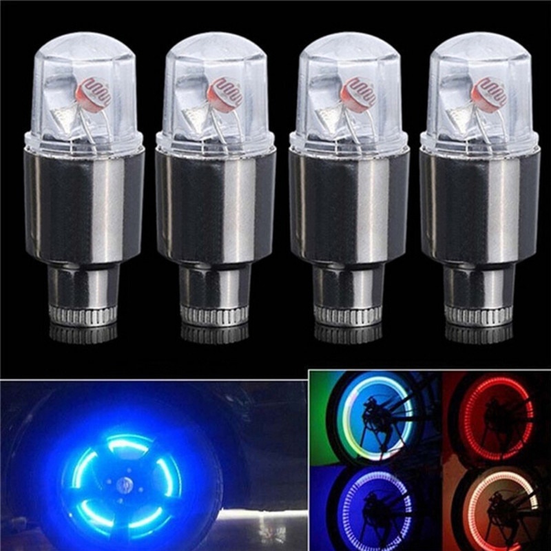 Vỏ bọc van bánh xe có đèn LED chống thấm nước trang trí cho xe máy xe đạp