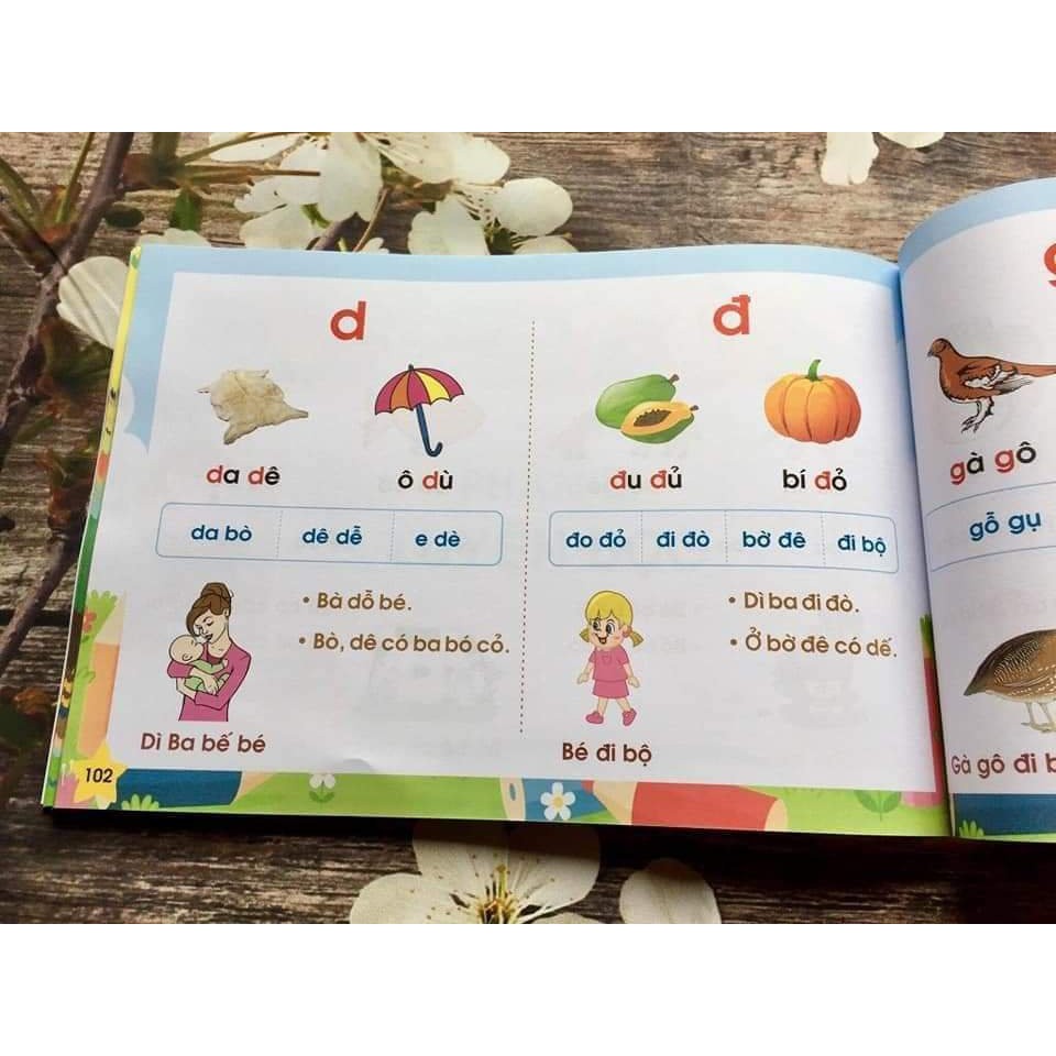 Combo Tập Đánh Vần Tiếng Việt (Phiên bản mới) tặng kèm tranh ghép gỗ,cuốn sách tô màu cho bé