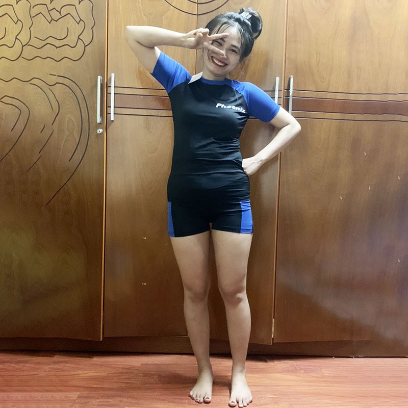 Đồ bơi nữ kín đáo bộ bơi quần đùi tay ống lỡ thun co dãn 4 chiều tôn dáng quyến rủ gợi cảm 1 đổi 1 | DBN006 | WebRaoVat - webraovat.net.vn