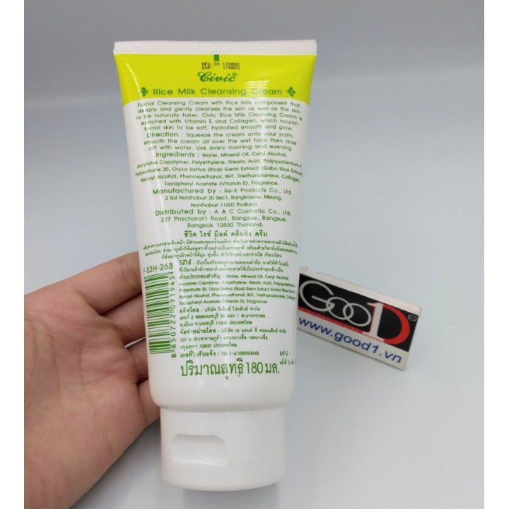Sữa rửa mặt gạo 180ml Thái Lan
