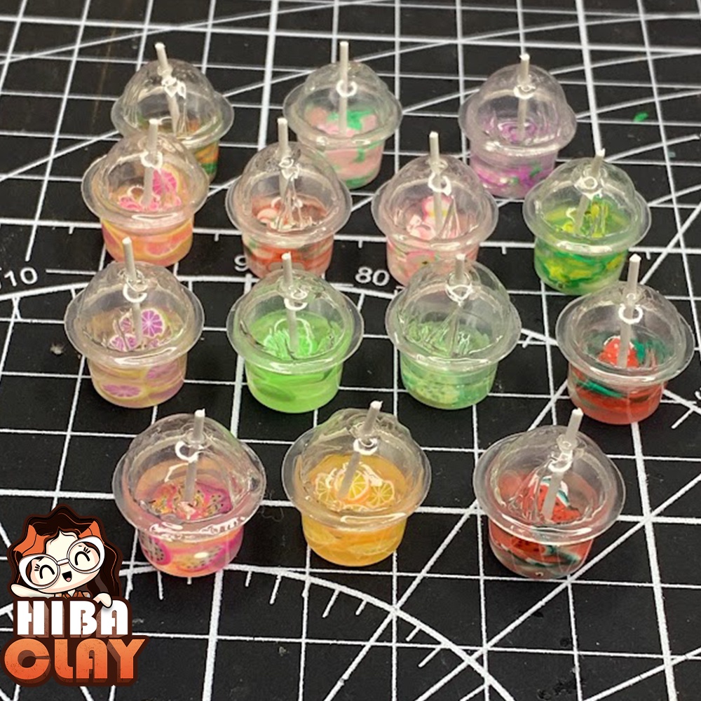 Ly nước trái cây Mini Food, đồ ăn tí hon, đồ ăn mini mô hình cho búp bê DIY