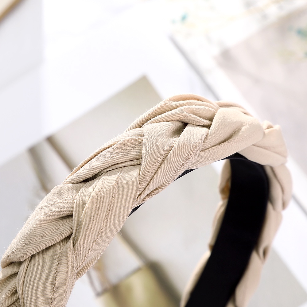 Băng Đô Haimeikang Vải Nhung Bện Xoắn Phong Cách Hàn Quốc Retro Cho Nữ