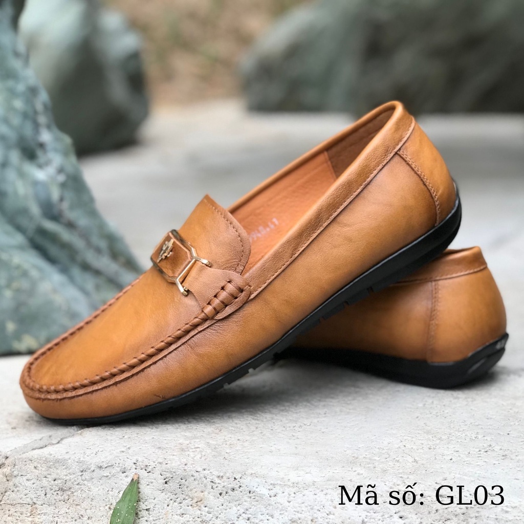 Giày lười nam Alo Davin Da Bò Cao Cấp GL03