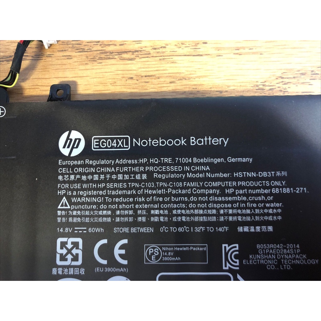 (BATTERY) PIN LAPTOP HP ENVY 6 EG04XL (ZIN) (6 CELL) dùng cho Envy 6-1000