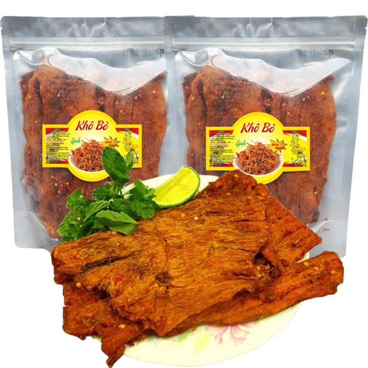 Khô bò miếng mềm cay ngon mỗi bịch 250G hiệu TPS
