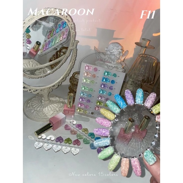 sơn gel flash vendeeni 15 màu tặng kèm bảng màu mã F11