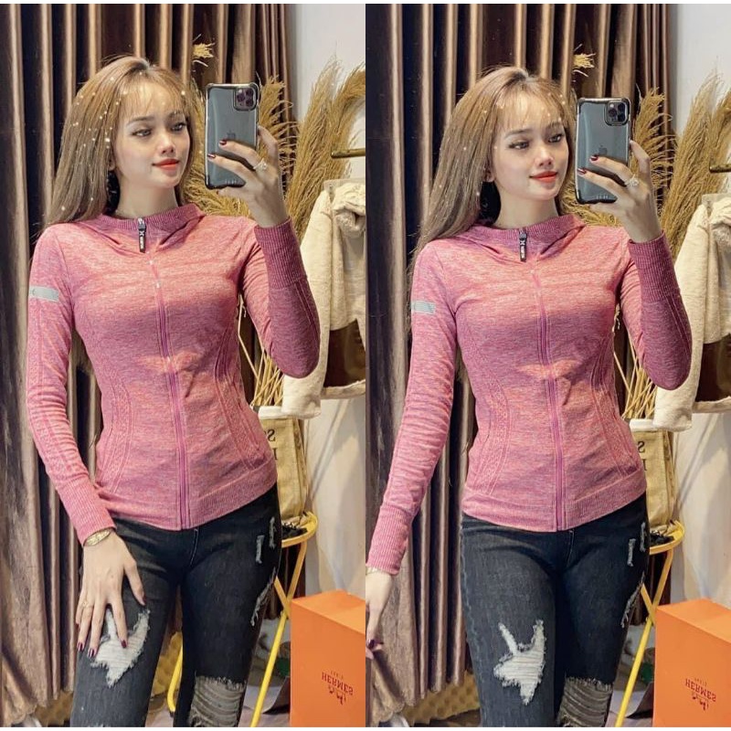 [Size M L XL] Áo Khoác Thể Thao Nữ size S M L XL, Màu Xanh, Hồng, Đen. Áo Tập Gym, Yoga. Áo Khoác Nhẹ Hàng Nhập [3MPQ]