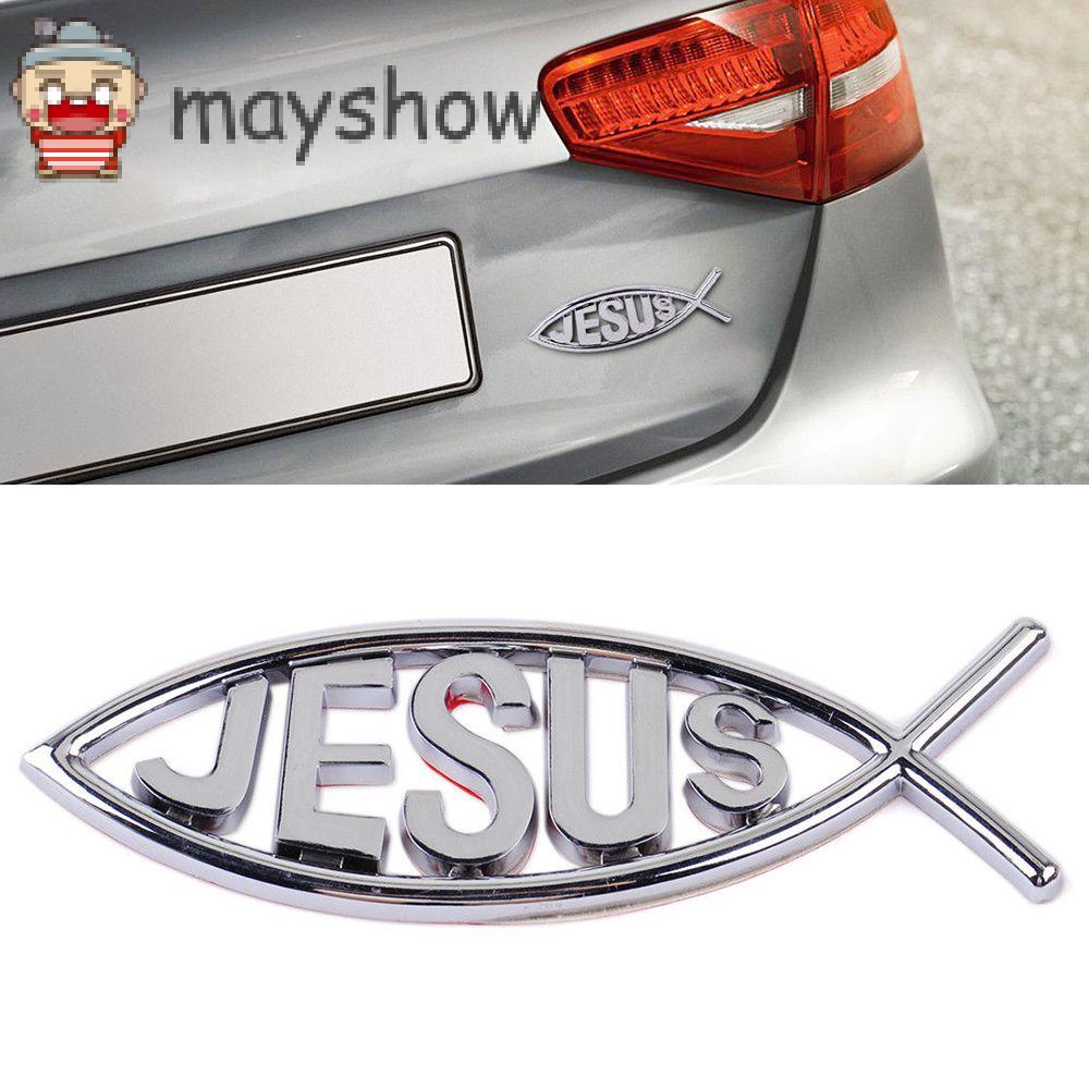 Sticker 3d Mayshow Hình Chúa Jesus Cho Xe Hơi