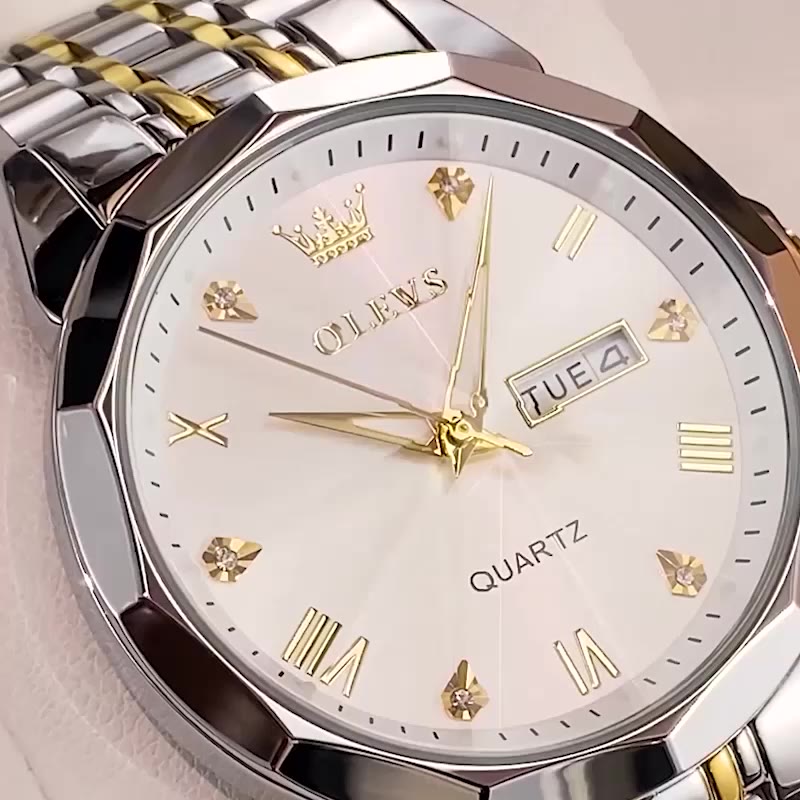 Đồng hồ nam OLEVS 9931n chính hãng dây đeo bằng thép không gỉ có lịch chống thấm nước | BigBuy360 - bigbuy360.vn