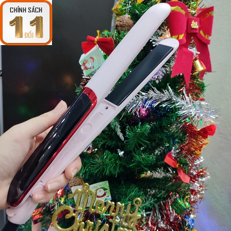 Máy ép duỗi tóc, uốn tóc xoăn Hàn Quốc 3in1, thanh gốm là tóc nhanh, giúp kẹp thẳng tóc tránh hư tổn