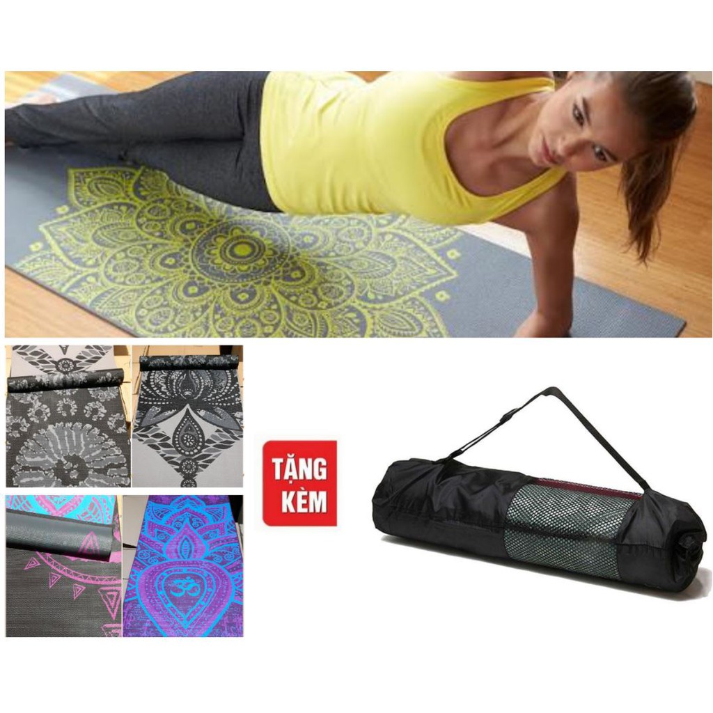 HOA VĂN ĐỘC QUYỀN - THẢM TẬP YOGA, GYM "RELAX" CAO CẤP  - LOẠI 6 MM HOA VĂN