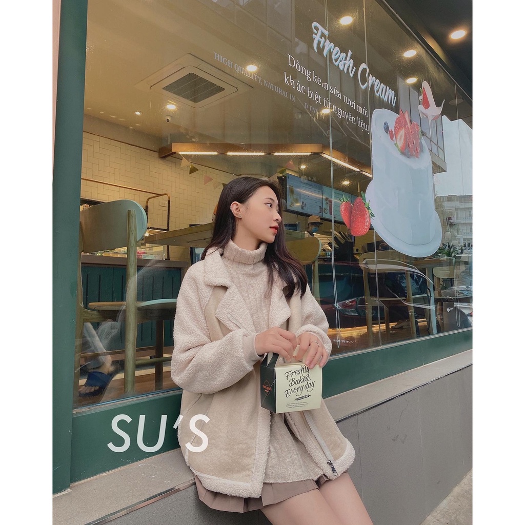 Áo khoác da lộn lót lông cừu A2085 SUSTORE | BigBuy360 - bigbuy360.vn
