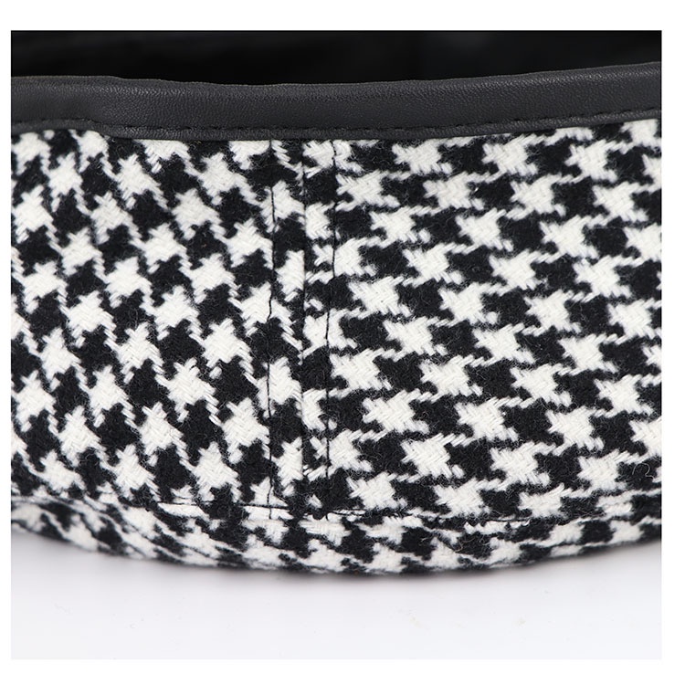 [SẴN]- Nón/Mũ nồi họa tiết Houndstooth phong cách Ulzzang(M12)
