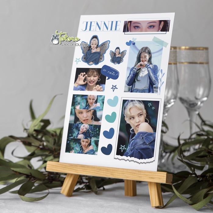 Sticker Jennie Blackpink khổ a6  và a5  khách tự cắt theo ý thích