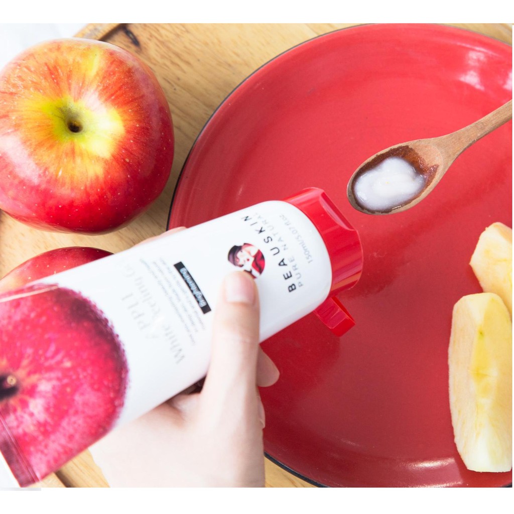 Sữa rửa mặt táo đỏ trắng da, chống lõa hóa Apple Beauskin 150ml/ Hộp Và 1 gói tẩy da chết táo đỏ Apple Beauskin 3ml/ Gói