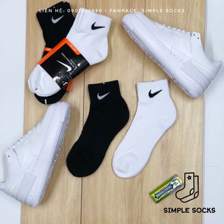 Vớ Nike Cổ Lửng 💖FREESHIP💖 Tất Nam Nữ Unisex Chính Hãng - Chất Dày Dặn Cao Cấp Chống Hôi Chân - Đen Trắng Xám