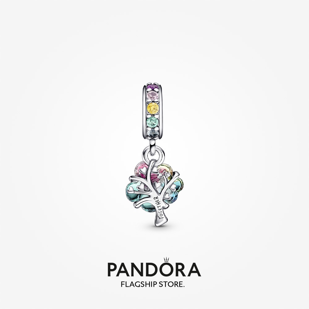 Pandora Vòng Tay Mạ Bạc Mặt Hình Cây Murano Mã u713