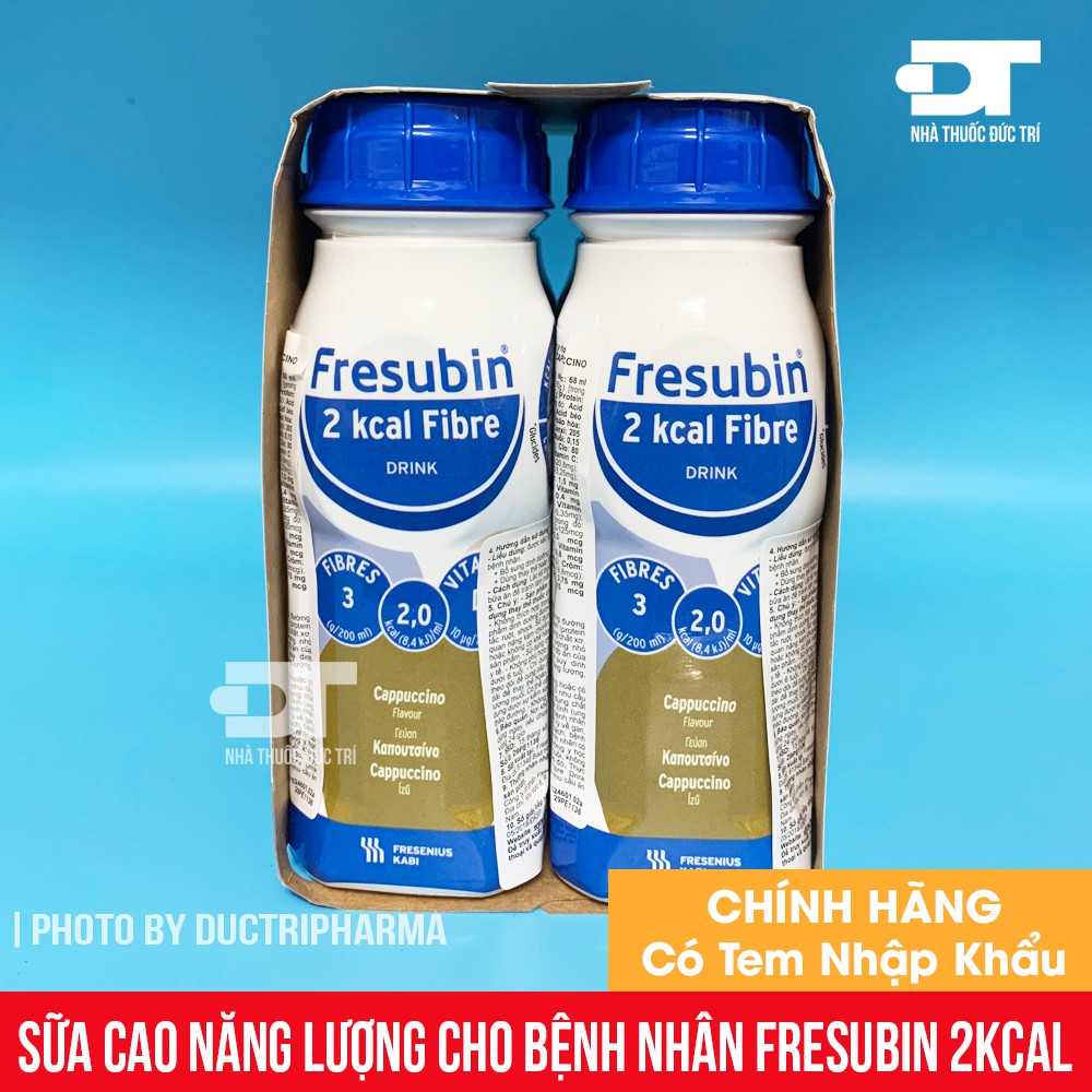 Lốc 4 chai sữa Fresubin 2 Kcal Fibre Cappuchino 2kcal 200ml
