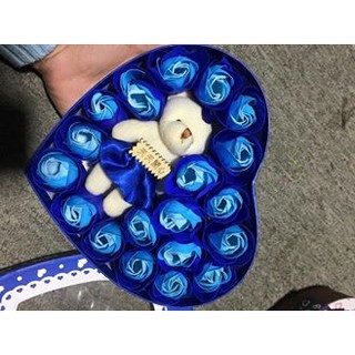 Hoa Sáp trái tim có Gấu