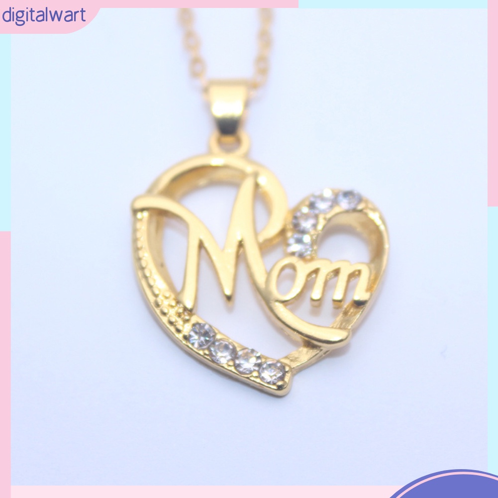 Dây Chuyền Mặt Chữ Mom Đính Đá Thời Trang Dành Cho Nữ