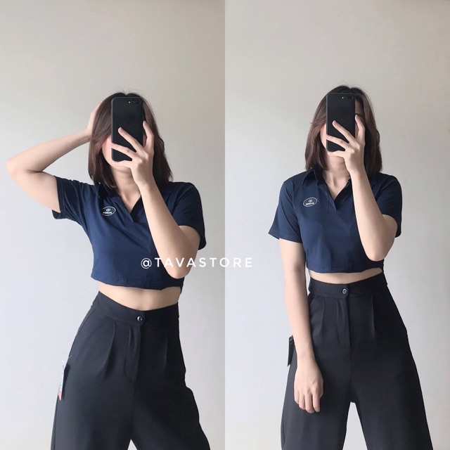 Áo Polo Croptop