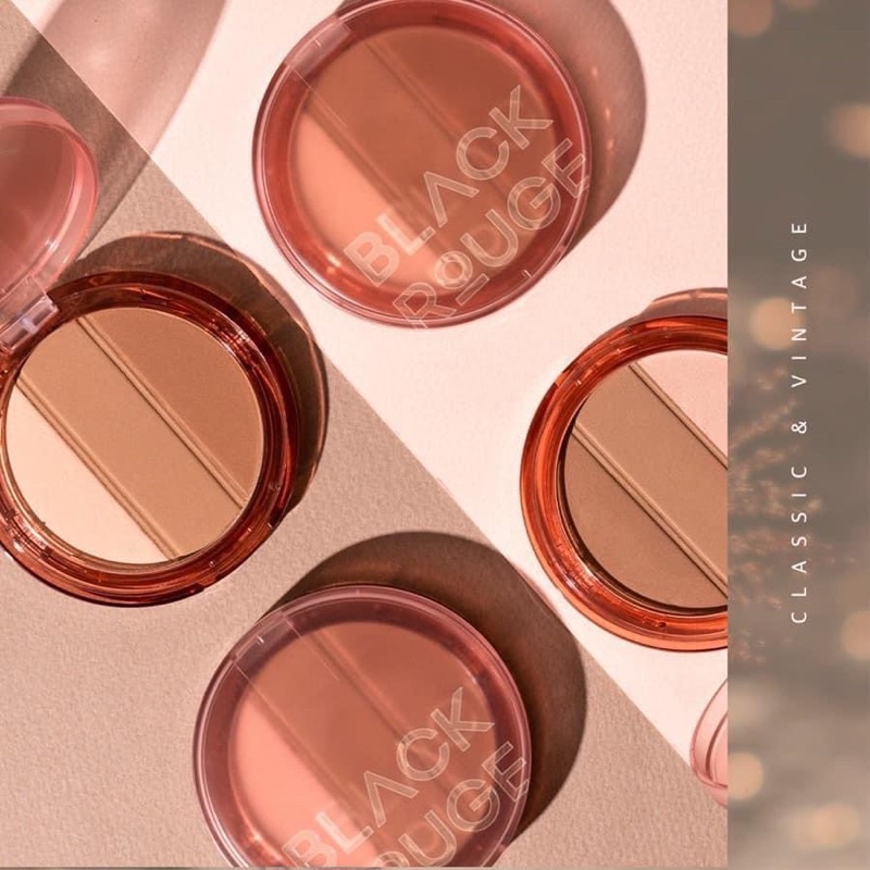 Phấn tạo khối Black Rouge Up And Down Triple Contouring | Phấn bắt sáng highlight màu U01 U02