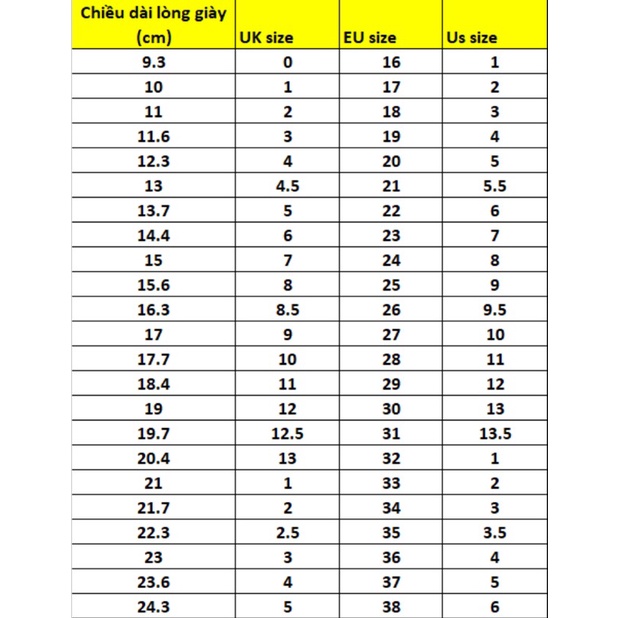 Giày thể thao HM màu vàng