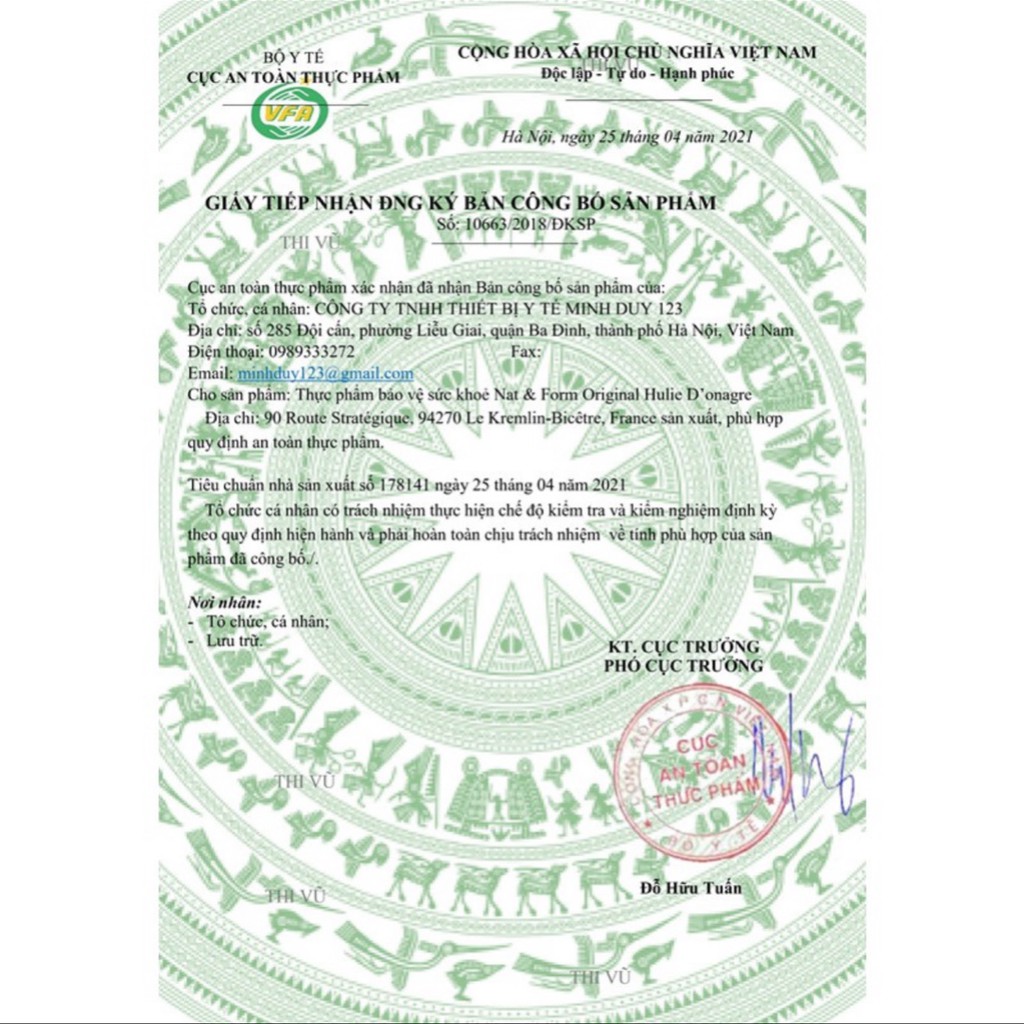 Tinh dầu hoa anh thảo Nat & Form Original Hulie D’onagre Pháp - Vịt moon | Thế Giới Skin Care