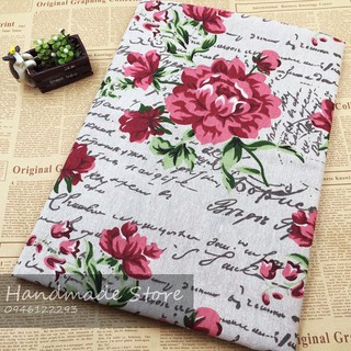 Vải canvas mẫu hoa
