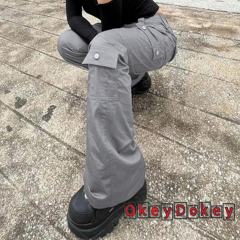 Quần Jeans Dài Ống Đứng Nhiều Túi Màu Sắc Thời Trang Cho Nữ