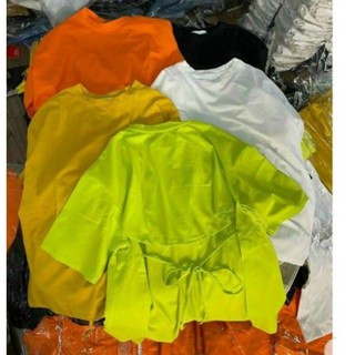 Áo thun hở lưng cột dây SAU LƯNG hot nhất hiện nay[phôm rộng tay lỡ] chất vải bao đẹp